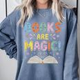 Books Are Magic Whimsical Retro Bookworm Comfort Colors Sweatshirt Denim Books Are Magic Whimsical Retro Bookworm Comfort Colors Sweatshirt Denim