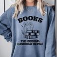 Books The Original Handheld Device Book Lover Comfort Colors Sweatshirt Denim Books The Original Handheld Device Book Lover Comfort Colors Sweatshirt Denim