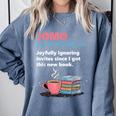 Books Saying JOMO Joy Of Missing Out For Bookworms Comfort Colors Sweatshirt Denim Books Saying JOMO Joy Of Missing Out For Bookworms Comfort Colors Sweatshirt Denim