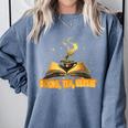 Books Tea Repeat Comfort Colors Sweatshirt Denim