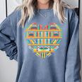 Bookshelf Heart Comfort Colors Sweatshirt Denim Bookshelf Heart Comfort Colors Sweatshirt Denim