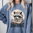 Booktrovert Raccoon Reading And Coffee For Book Lover Comfort Colors Sweatshirt Denim Booktrovert Raccoon Reading And Coffee For Book Lover Comfort Colors Sweatshirt Denim