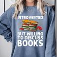 Bookworm Art For Men Women Book Reading Lover Bookish Comfort Colors Sweatshirt Denim