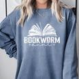 Bookworm Aunt Reading Lover Comfort Colors Sweatshirt Denim