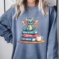 Bookworm Book Dragon Read Books Be Kind Stay Weird Comfort Colors Sweatshirt Denim Bookworm Book Dragon Read Books Be Kind Stay Weird Comfort Colors Sweatshirt Denim