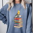 Bookworm Cockatiel Bird Reading Books Drinking Coffee Lover Comfort Colors Sweatshirt Denim Bookworm Cockatiel Bird Reading Books Drinking Coffee Lover Comfort Colors Sweatshirt Denim