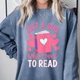 Bookworm Just A Girl Who Loves To Read Comfort Colors Sweatshirt Denim Bookworm Just A Girl Who Loves To Read Comfort Colors Sweatshirt Denim