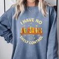 Bookworm I Have No Shelf Control Book Lover Comfort Colors Sweatshirt Denim