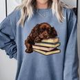 Boykin Spaniel Books Dog Breed Graphic Comfort Colors Sweatshirt Denim Boykin Spaniel Books Dog Breed Graphic Comfort Colors Sweatshirt Denim