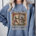 Buhurt Hourly Book Epic Knight Fight In Armor Buhurt Comfort Colors Sweatshirt Denim Buhurt Hourly Book Epic Knight Fight In Armor Buhurt Comfort Colors Sweatshirt Denim