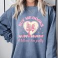 Buy Me Books And Tell Me I'm Pretty Coquette Book Lover Comfort Colors Sweatshirt Denim