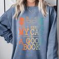 Cat & Book Art For Men Women Cat Librarian Novel Book Lover Comfort Colors Sweatshirt Denim Cat & Book Art For Men Women Cat Librarian Novel Book Lover Comfort Colors Sweatshirt Denim