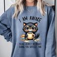 Cat Glasses Coffe Books I Am Awake Please Respect My Privacy Comfort Colors Sweatshirt Denim Cat Glasses Coffe Books I Am Awake Please Respect My Privacy Comfort Colors Sweatshirt Denim