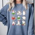 Cat Reading Book Funny Christmas Cat Book Lover Librarian Men Women Kids Comfort Colors Sweatshirt Denim Cat Reading Book Funny Christmas Cat Book Lover Librarian Men Women Kids Comfort Colors Sweatshirt Denim
