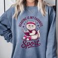 Cat Reading Is My Favorite Sport Retro Book Lover Comfort Colors Sweatshirt Denim Cat Reading Is My Favorite Sport Retro Book Lover Comfort Colors Sweatshirt Denim