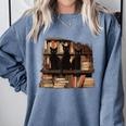 Cats Antique Books Academia Library Aesthetic Bookworm Comfort Colors Sweatshirt Denim Cats Antique Books Academia Library Aesthetic Bookworm Comfort Colors Sweatshirt Denim