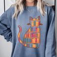 Cats Reading Books Librarian Library Readers Comfort Colors Sweatshirt Denim