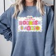 Certified Bookish Baddie Cute Book Lover Comfort Colors Sweatshirt Denim