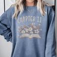 Chapter 11th Birthday Bookworm 11 Years Old For Book Lovers Comfort Colors Sweatshirt Denim
