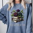 Chapter 14 14th Birthday Girls Book Lovers Gothic Flowers Comfort Colors Sweatshirt Denim