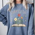 Chapter 16th Birthday Bookworm 16 Years Old For Book Lovers Comfort Colors Sweatshirt Denim
