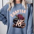 Chapter 18 18th Birthday Women Book Lovers Its My Birthday Comfort Colors Sweatshirt Denim