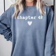 Chapter 48 Book Lovers Readers & Authors 48th Birthday Comfort Colors Sweatshirt Denim