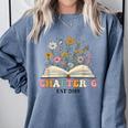 Chapter 6 Years Old 6th Birthday Wildflower Book Lover Comfort Colors Sweatshirt Denim Chapter 6 Years Old 6th Birthday Wildflower Book Lover Comfort Colors Sweatshirt Denim