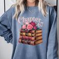 Chapter 67 Floral Book Stack Comfort Colors Sweatshirt Denim Chapter 67 Floral Book Stack Comfort Colors Sweatshirt Denim