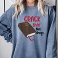 Christian Quote Holy Bible Crack This Book Not Drugs Comfort Colors Sweatshirt Denim
