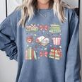 Christmas Book Lover Reading Reader Men Women Kids Xmas Comfort Colors Sweatshirt Denim