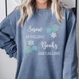 Christmas Shirts Snow Is Falling Books Are Calling Men Women Comfort Colors Sweatshirt Denim Christmas Shirts Snow Is Falling Books Are Calling Men Women Comfort Colors Sweatshirt Denim