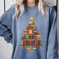 Christmas Tree Bookshelf Book Lover Library Men Women Kids Comfort Colors Sweatshirt Denim Christmas Tree Bookshelf Book Lover Library Men Women Kids Comfort Colors Sweatshirt Denim