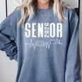Class Of 2026 Senior Reading Themed Book Heartbeat Comfort Colors Sweatshirt Denim Class Of 2026 Senior Reading Themed Book Heartbeat Comfort Colors Sweatshirt Denim