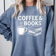 Coffee & Books Comfort Colors Sweatshirt Denim Coffee & Books Comfort Colors Sweatshirt Denim