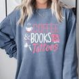 Coffee Lover Shirt Coffee And Books And Tattoos Men Women Comfort Colors Sweatshirt Denim Coffee Lover Shirt Coffee And Books And Tattoos Men Women Comfort Colors Sweatshirt Denim