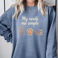 Coffee Paw Print Book Lover Reading Simple Life Bookworm Premium Tri-Blend Comfort Colors Sweatshirt Denim