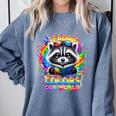 Color Our World 2026 Reading Book Comfort Colors Sweatshirt Denim
