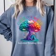 Color Our World Summer Reading 2025 Tree Book Lover Camping Comfort Colors Sweatshirt Denim Color Our World Summer Reading 2025 Tree Book Lover Camping Comfort Colors Sweatshirt Denim