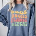 Colorful Dogs Books Plants Repeat Comfort Colors Sweatshirt Denim