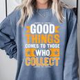Comic Book Collector Meme Quote Comfort Colors Sweatshirt Denim