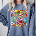 Comic Book Pop Art Modern Fun Comfort Colors Sweatshirt Denim Comic Book Pop Art Modern Fun Comfort Colors Sweatshirt Denim