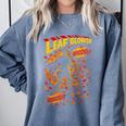 Comic Book Superhero Fall Season Leaf Blower Comfort Colors Sweatshirt Denim