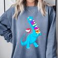 Cool Dinosaur Books Art For Men Women Libarian Book Lover Comfort Colors Sweatshirt Denim Cool Dinosaur Books Art For Men Women Libarian Book Lover Comfort Colors Sweatshirt Denim