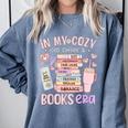 In My Cozy Iced Coffee And Books Era Comfort Colors Sweatshirt Denim In My Cozy Iced Coffee And Books Era Comfort Colors Sweatshirt Denim