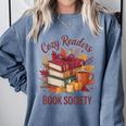 Cozy Readers Book Society Fall Autumn Floral Pumpkin Season Comfort Colors Sweatshirt Denim Cozy Readers Book Society Fall Autumn Floral Pumpkin Season Comfort Colors Sweatshirt Denim