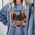 Cozy Reading Cabin Retreat Fall Bookish Autumn Cozy Reader Comfort Colors Sweatshirt Denim Cozy Reading Cabin Retreat Fall Bookish Autumn Cozy Reader Comfort Colors Sweatshirt Denim