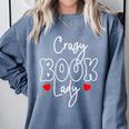 Crazy Book Lady Comfort Colors Sweatshirt Denim