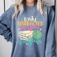 Crochet And Reading Crocheter Bookish Crocheting Book Lover Comfort Colors Sweatshirt Denim Crochet And Reading Crocheter Bookish Crocheting Book Lover Comfort Colors Sweatshirt Denim