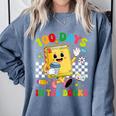 Cute 100 Days In The Books Groovy Boy Girl Teacher Comfort Colors Sweatshirt Denim